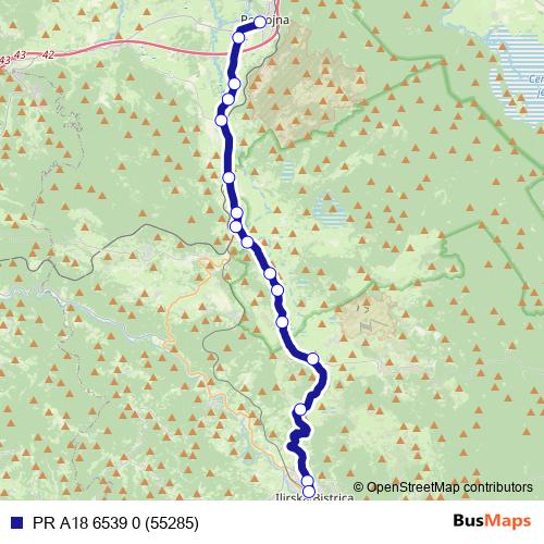 PR A18 6539 0 (55285) bus Line Map