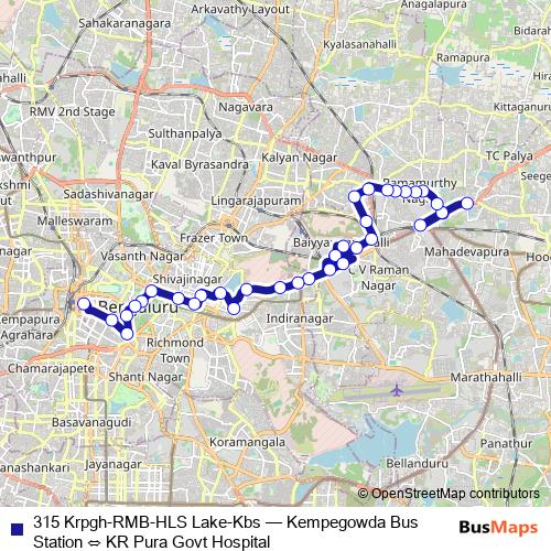315 Krpgh-RMB-HLS Lake-Kbs bus Line Map