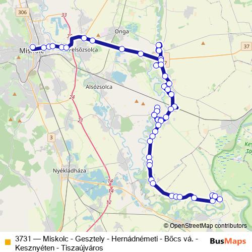 3731 bus Line Map