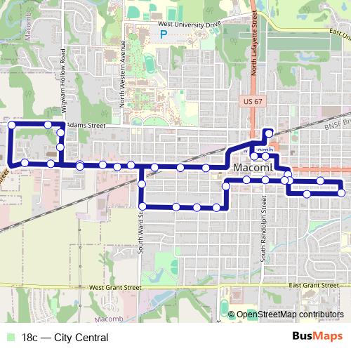 18c bus Line Map