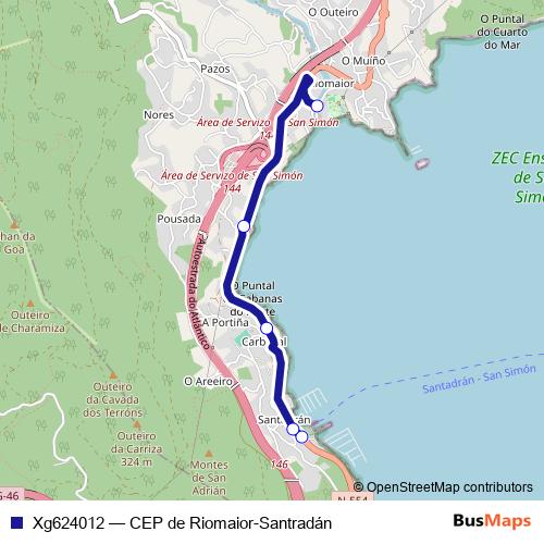 Xg624012 bus Line Map