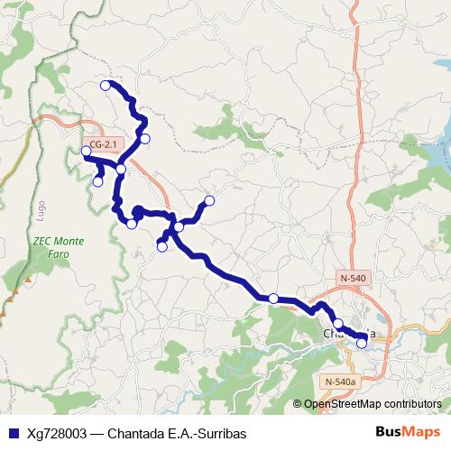 Xg728003 bus Line Map
