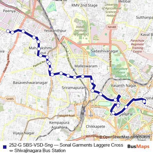 252-G SBS-VSD-Sng bus Line Map