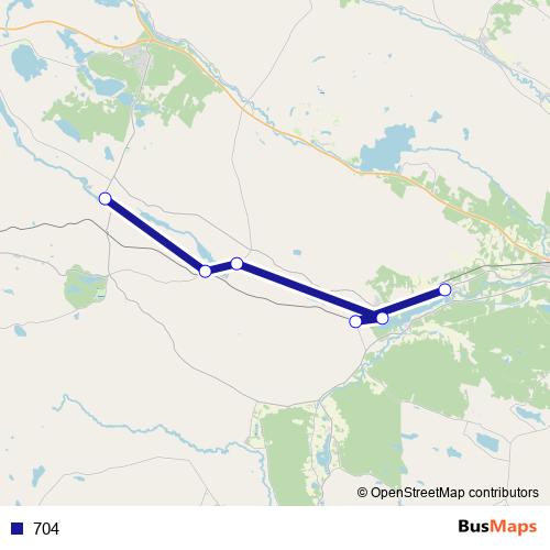704 bus Line Map
