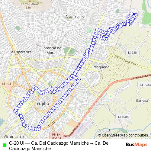 C-20 Ui bus Line Map
