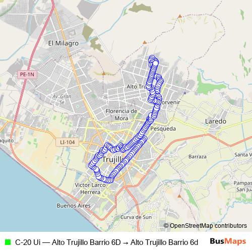 C-20 Ui bus Line Map