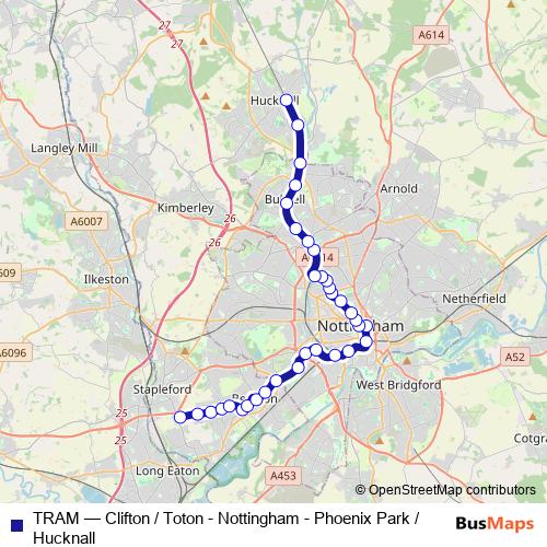 TRAM tram Line Map