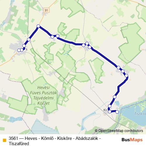 3561 bus Line Map