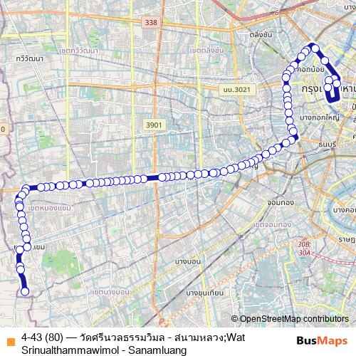 4-43 (80) bus Line Map