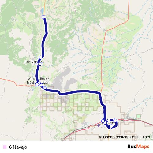 6 Navajo bus Line Map