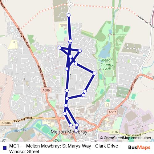 MC1 bus Line Map