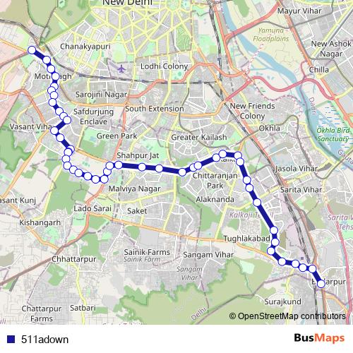 511adown bus Line Map