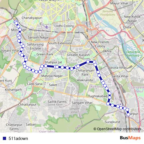 511adown bus Line Map