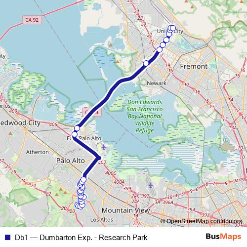 Db1 bus Line Map