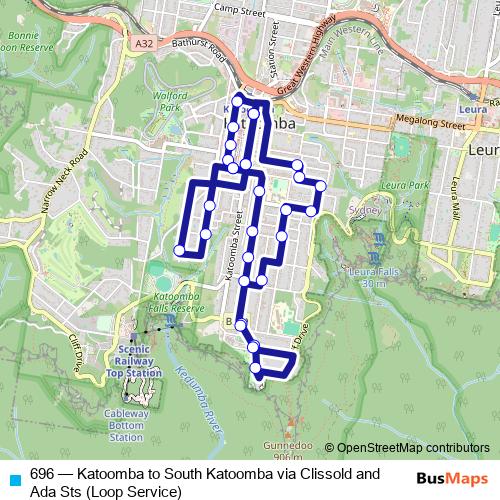 696 bus Line Map
