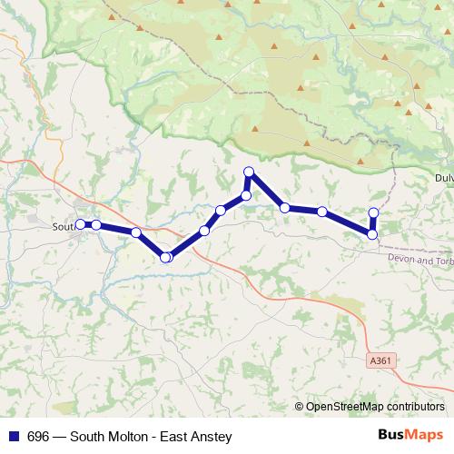 696 bus Line Map