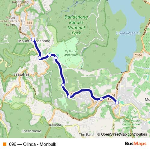 696 bus Line Map