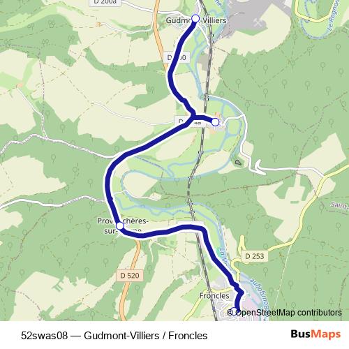 52swas08 bus Line Map