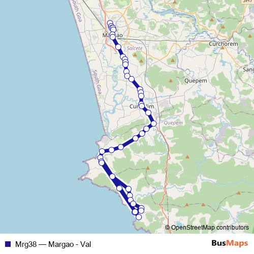 Mrg38 bus Line Map