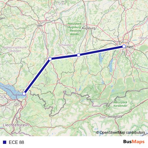ECE 88 rail Line Map