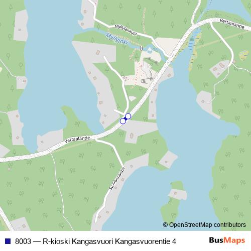 8003 cable-car Line Map