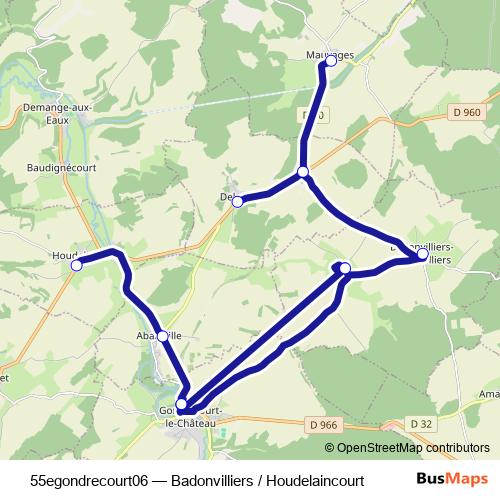 55egondrecourt06 bus Line Map