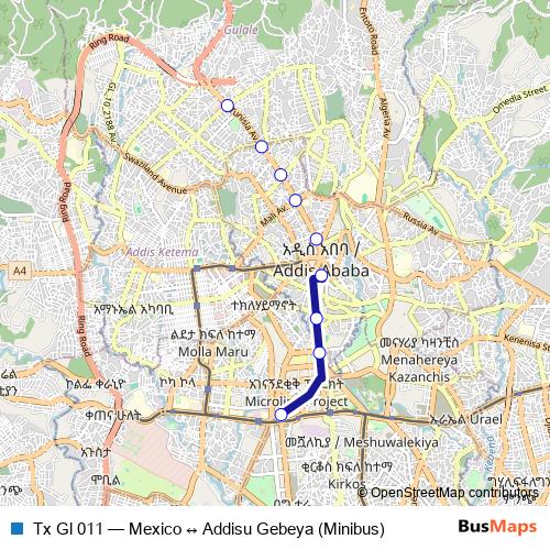 Tx Gl 011 bus Line Map
