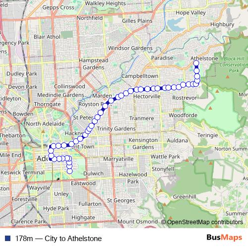 178m bus Line Map