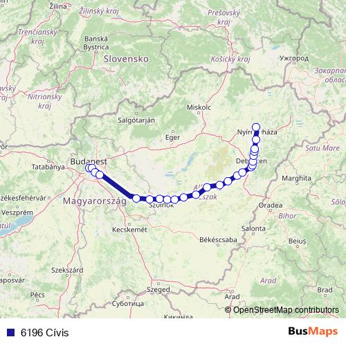 6196 Cívis rail Line Map