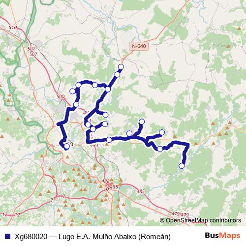 Xg680020 bus Line Map