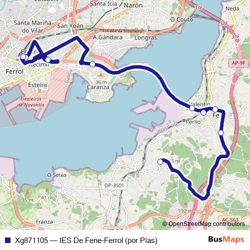 Xg871105 bus Line Map