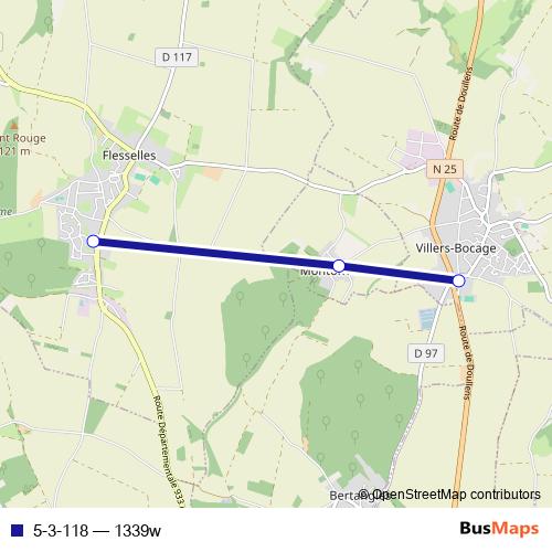 5-3-118 bus Line Map