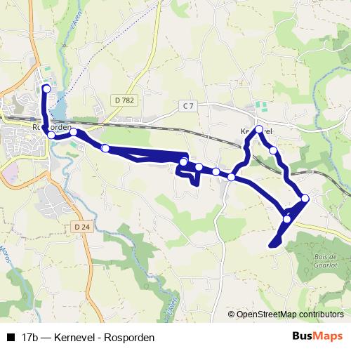17b bus Line Map