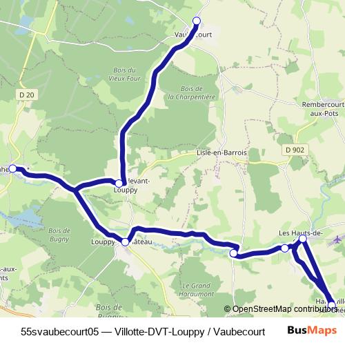 55svaubecourt05 bus Line Map