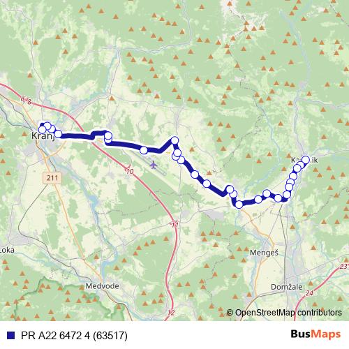 PR A22 6472 4 (63517) bus Line Map