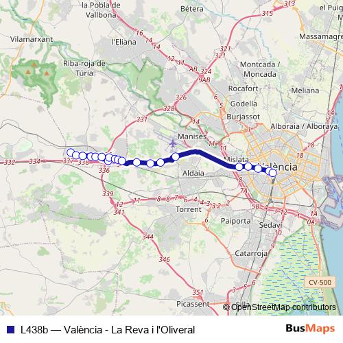 L438b bus Line Map