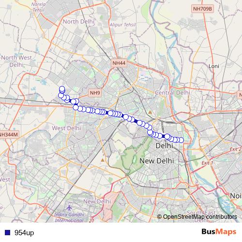 954up bus Line Map