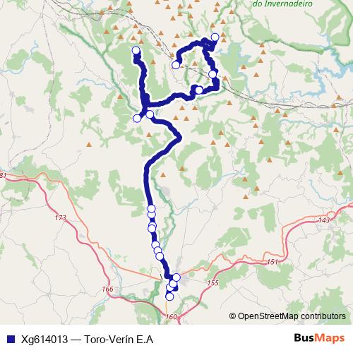 Xg614013 bus Line Map