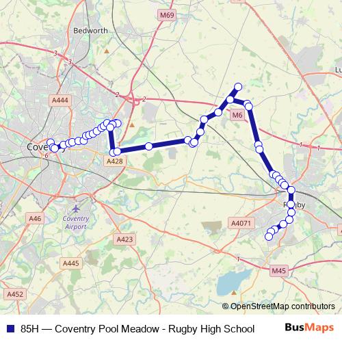 85H bus Line Map