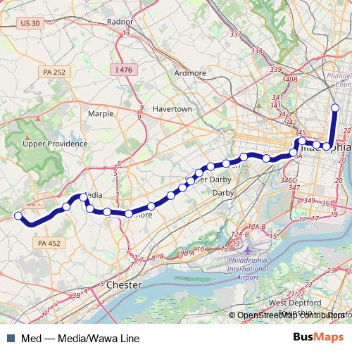 Med rail Line Map