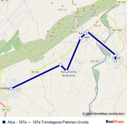 Alsa - 197a bus Line Map