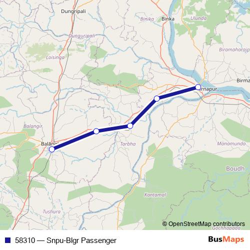 58310 rail Line Map