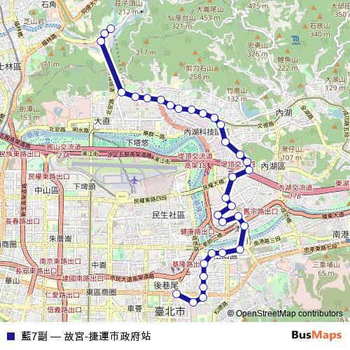 藍7副 bus Line Map