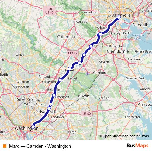 Marc rail Line Map