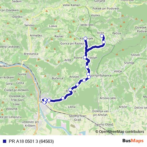 PR A18 0501 3 (64563) bus Line Map