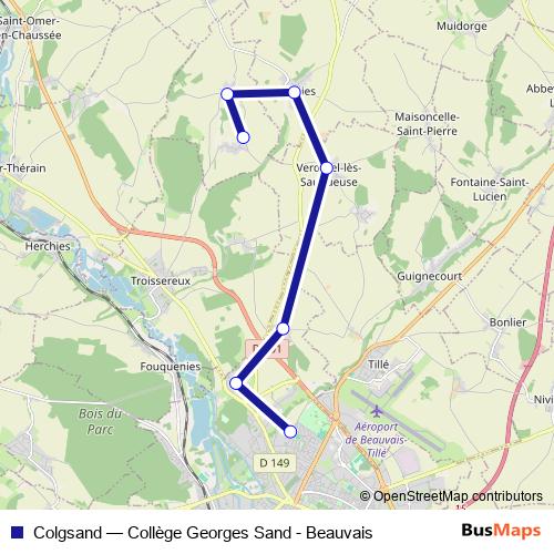 Colgsand bus Line Map