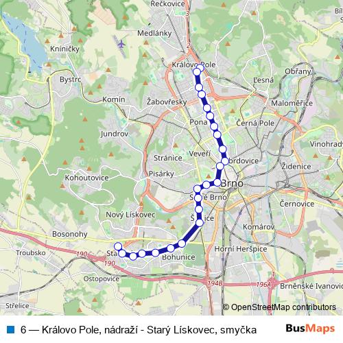 6 tram Line Map