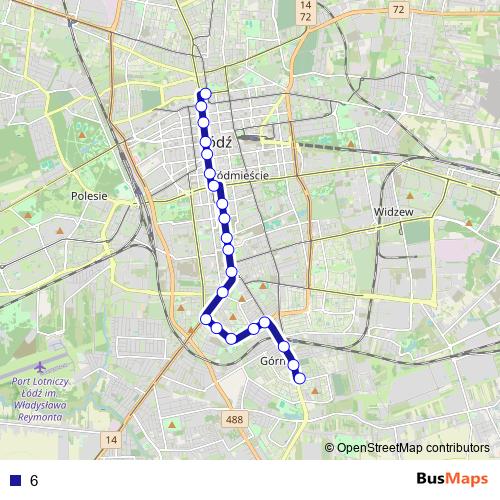 6 tram Line Map
