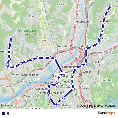 6 tram Line Map