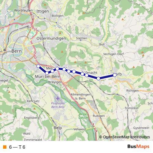 6 tram Line Map